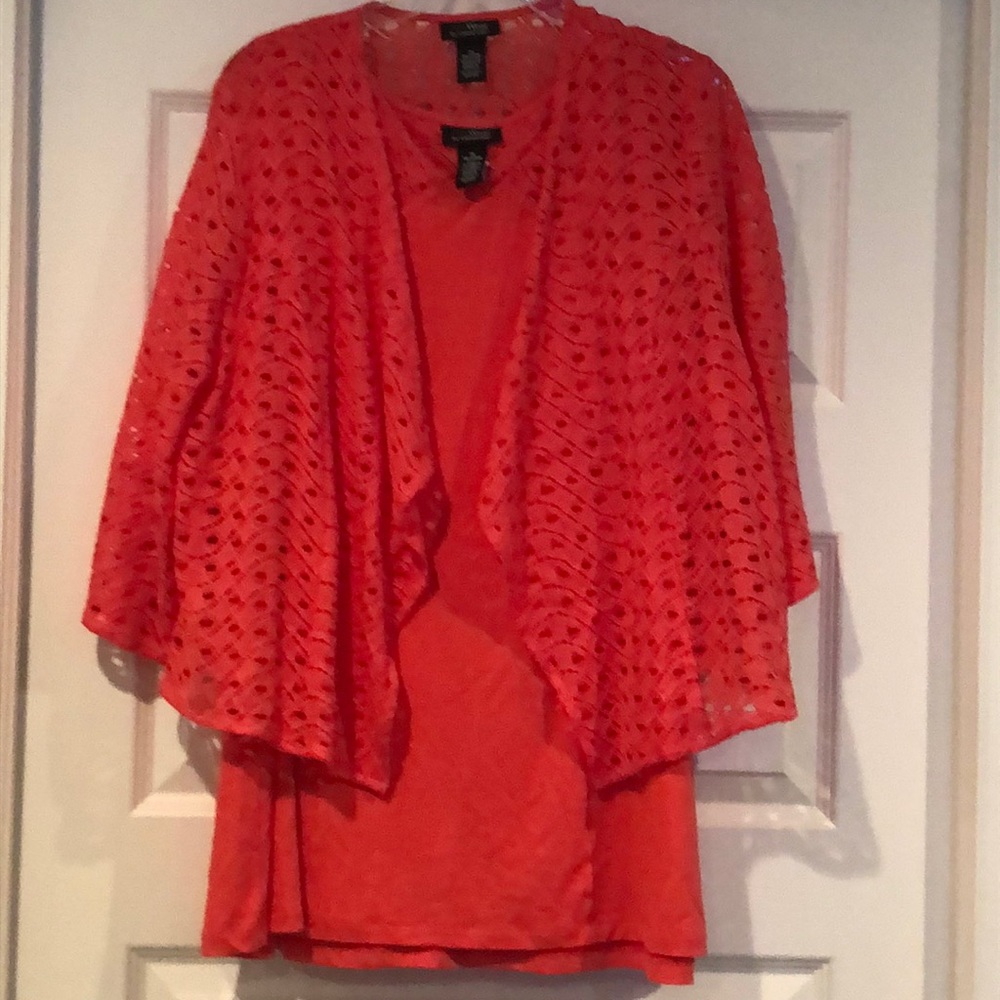 Bright Coral AnyWear, by Catherines Shrug Set